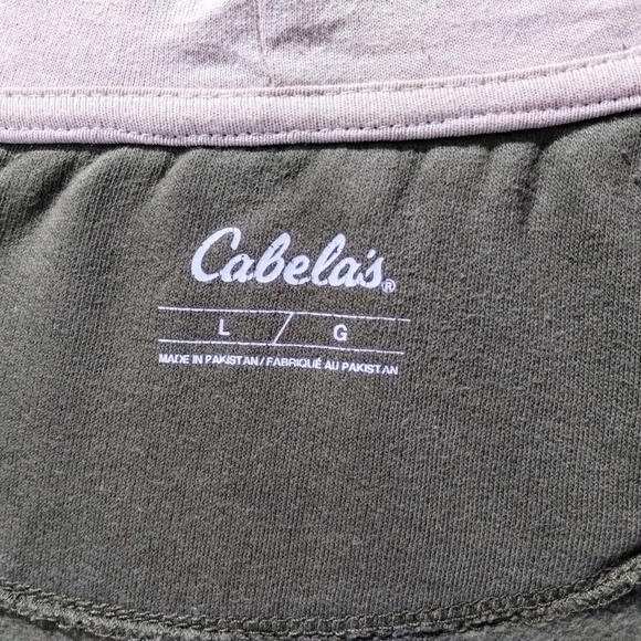 Cabela's Green and Tan Sweatshirt Casual Pullover - Picture 2 of 8